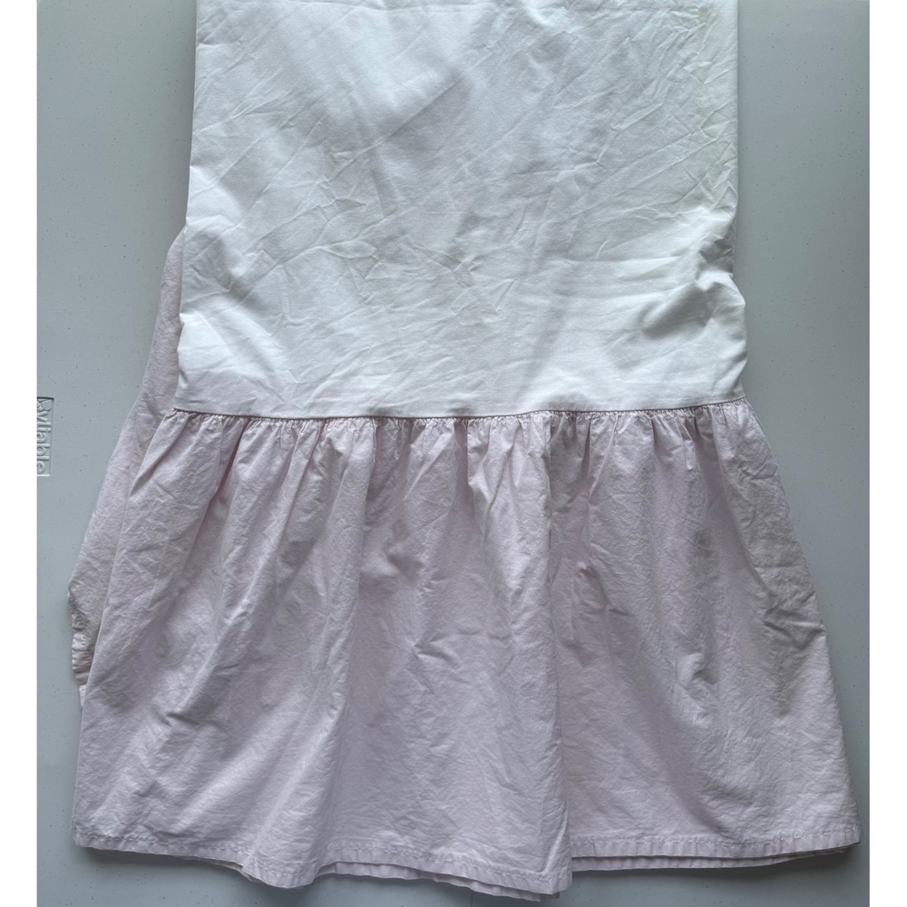 NWOT Simply Shabby Chic Dust Ruffle Bed Skirt Full Size Double Pink 100% Cotton